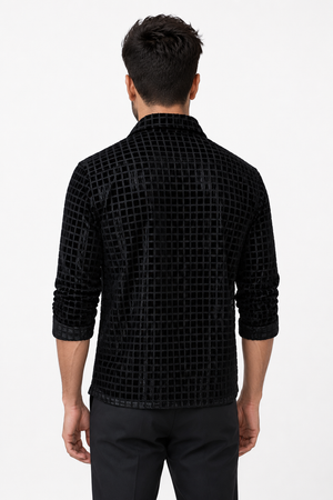 Black Grid Designer Jacket