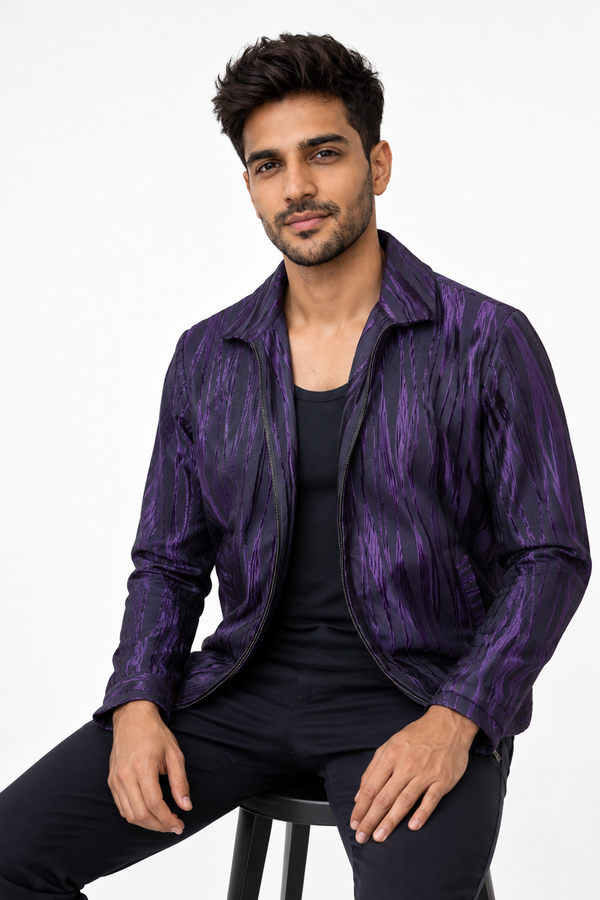 Purple Wave Designer Jacket