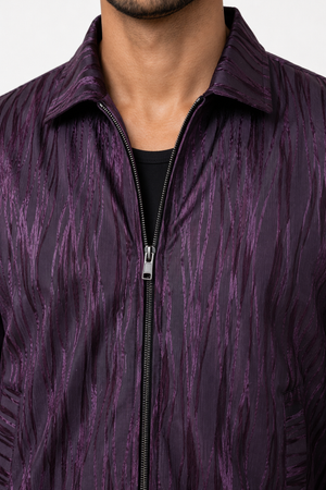 Maroon Wave Designer Jacket