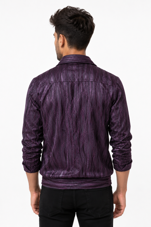 Maroon Wave Designer Jacket