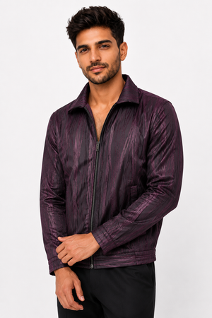 Maroon Wave Designer Jacket