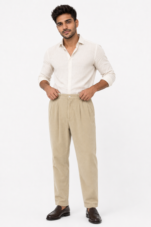Cream Corduroy Pant