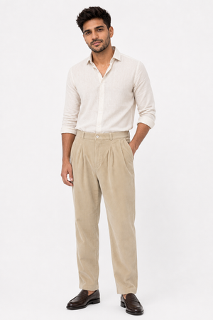 Cream Corduroy Pant