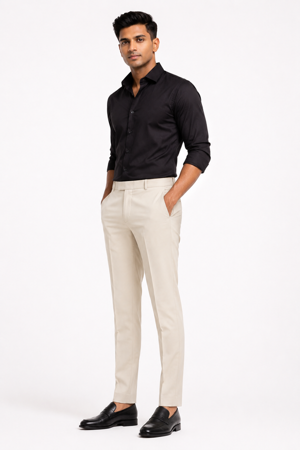 Beige Formal Pant