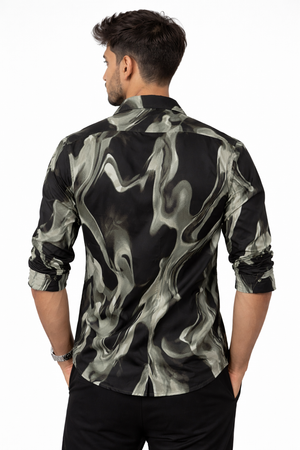 Green Printed Shirt