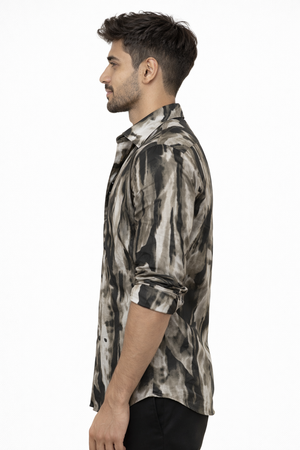 Grey Printed Shirt