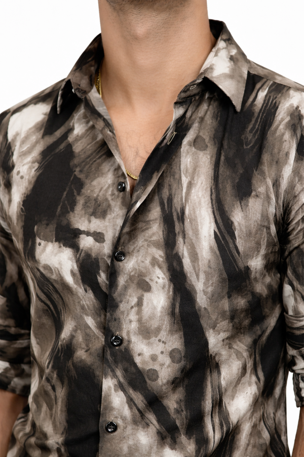 Grey Printed Shirt