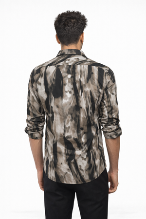 Grey Printed Shirt