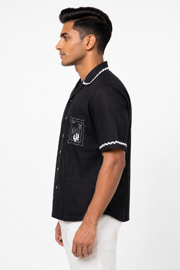 Black Embroidery Shirt