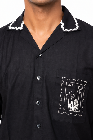 Black Embroidery Shirt