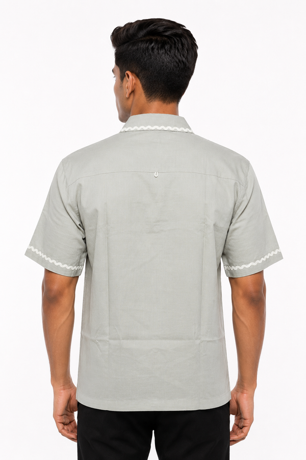 Pastel Green Embroidery Shirt