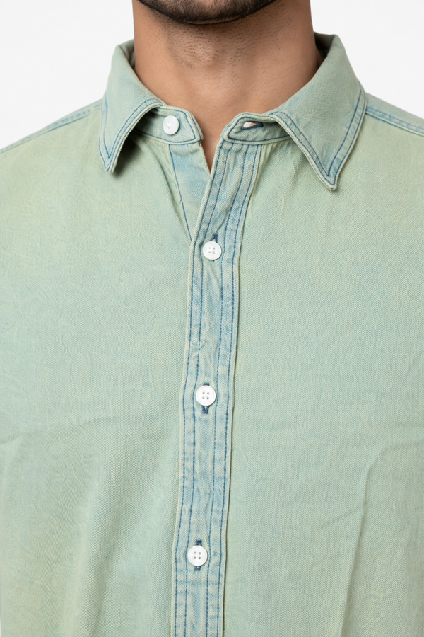 Green Denim Shirt