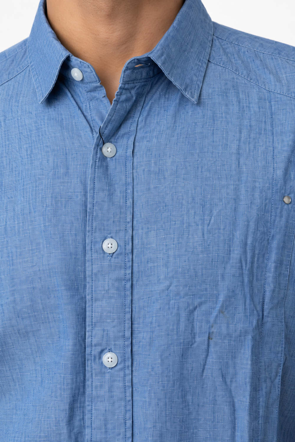 Blue Baggy Denim Shirt