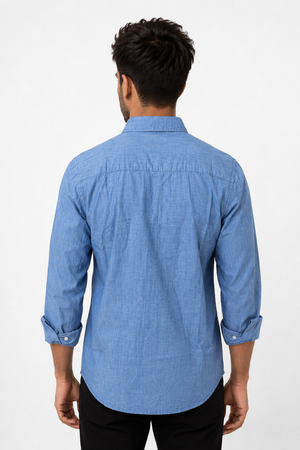 Blue Baggy Denim Shirt