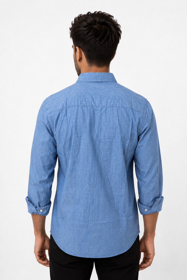 Blue Baggy Denim Shirt