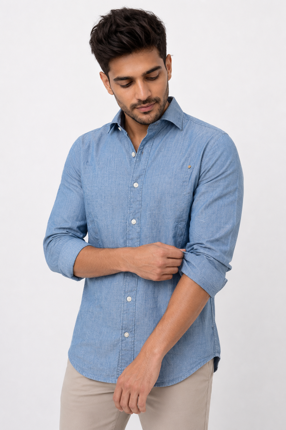 Light Blue Baggy Denim Shirt