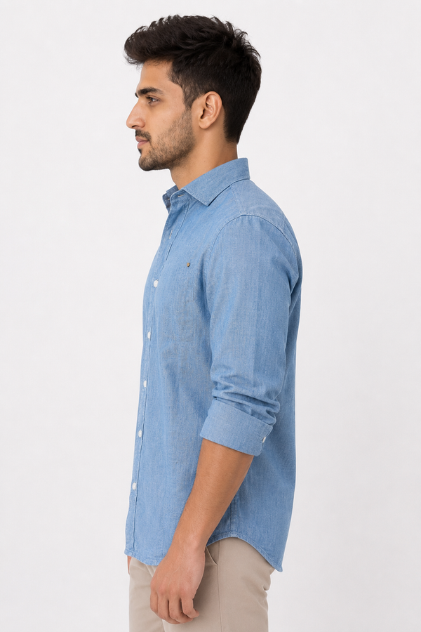Light Blue Baggy Denim Shirt