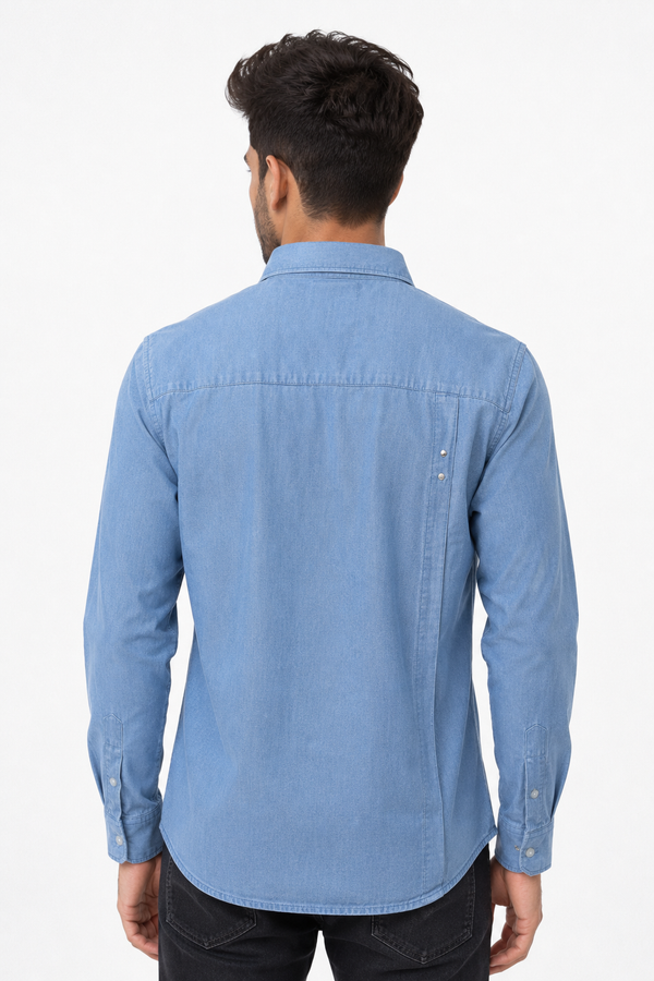 Light Blue Baggy Denim Shirt