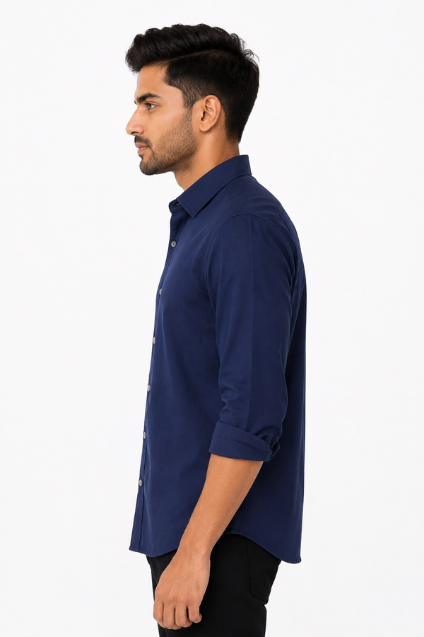 Navy Blue Plain Shirt
