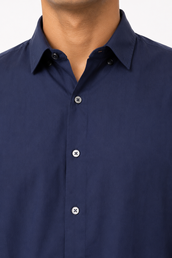 Navy Blue Plain Shirt