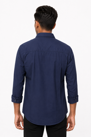 Navy Blue Plain Shirt