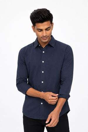 Dark Blue Plain Shirt