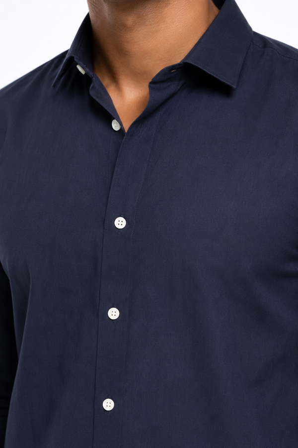 Dark Blue Plain Shirt