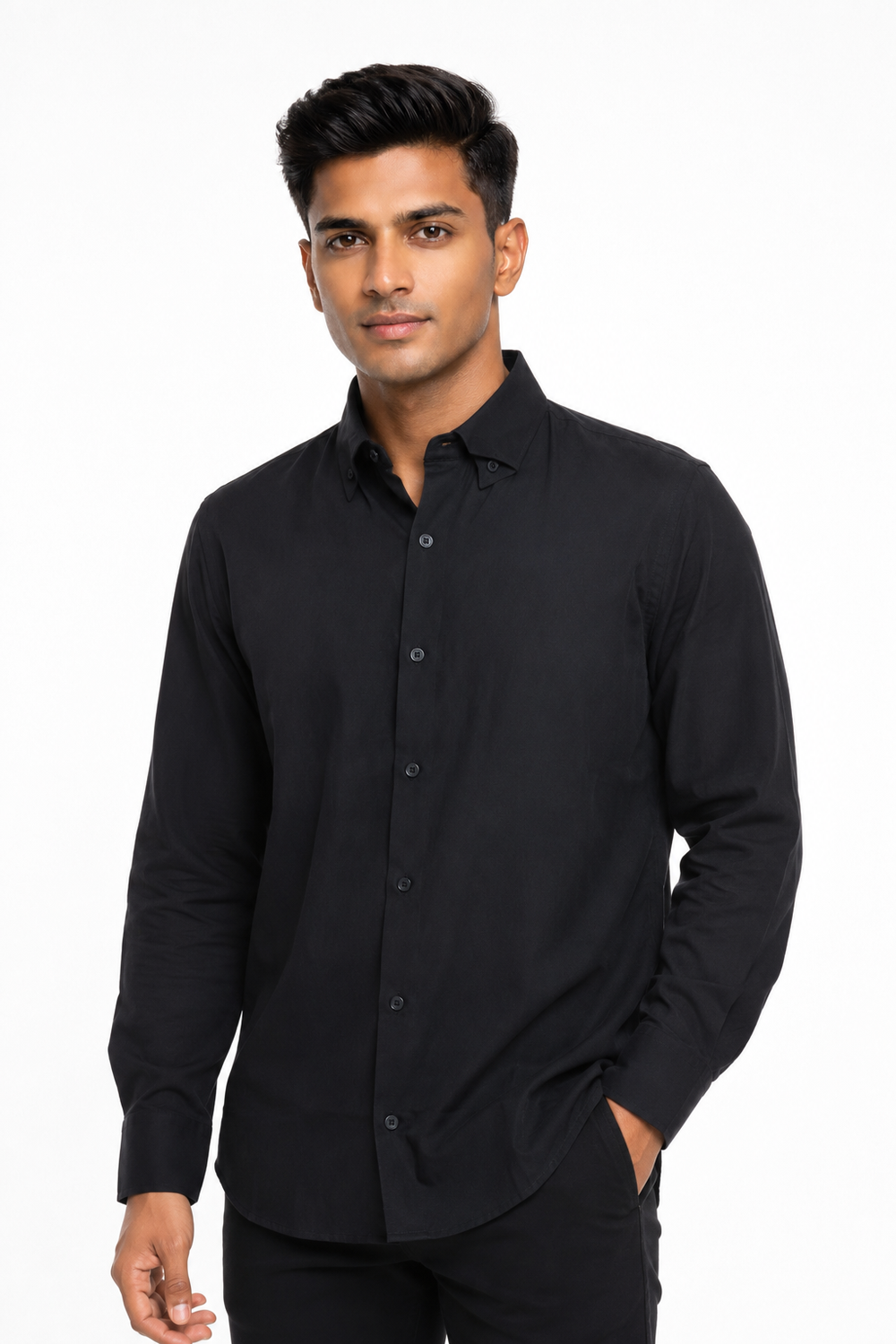 Black Plain Shirt