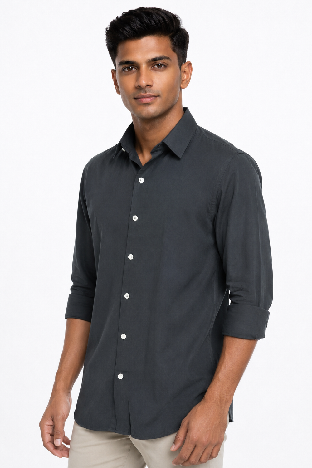 Dark Grey Plain Shirt