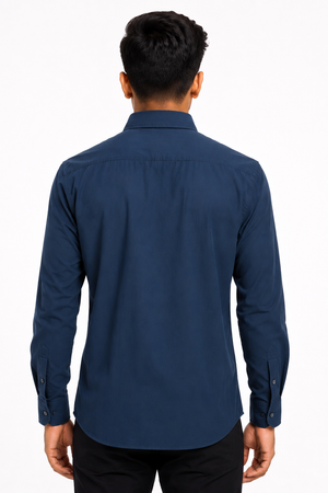 Steel Blue Plain Shirt
