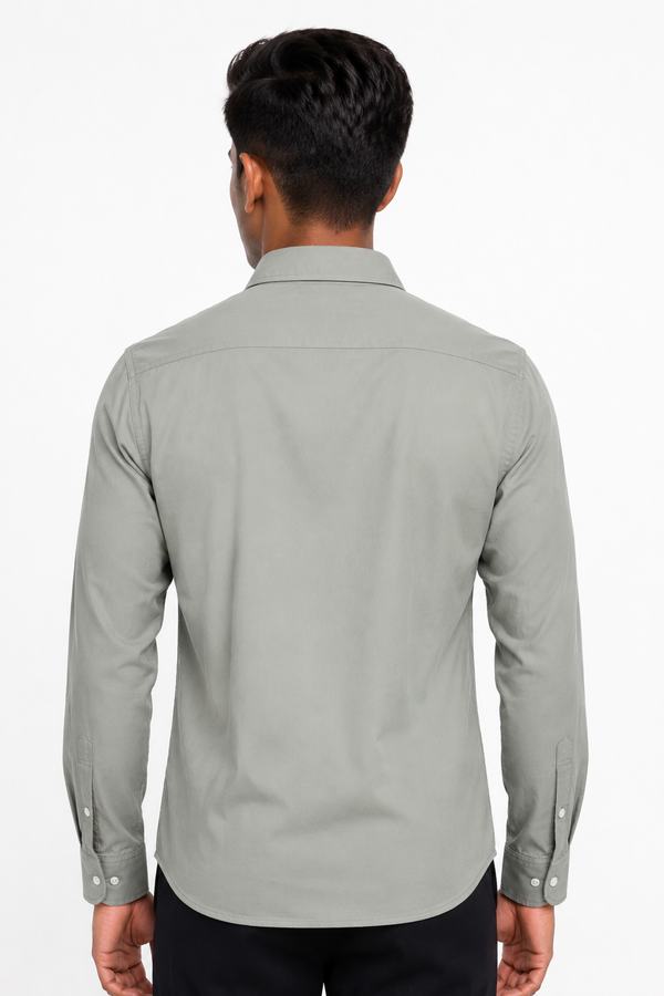 Light Grey Plain Shirt
