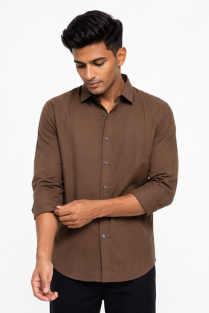 Brown Plain Shirt