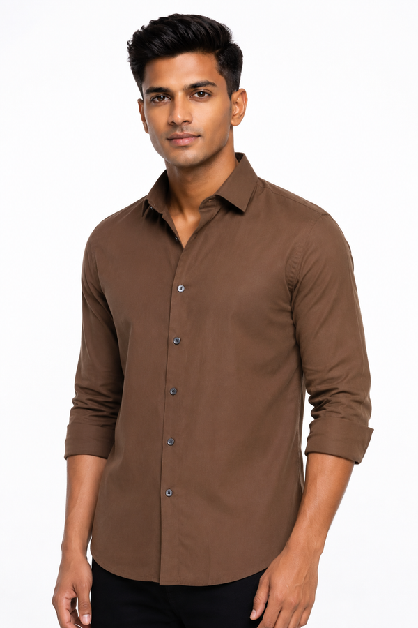 Brown Plain Shirt