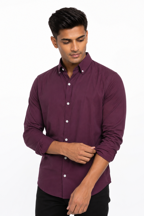 Maroon Plain Shirt