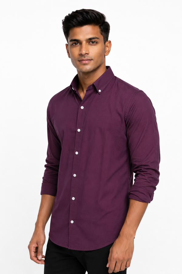 Maroon Plain Shirt