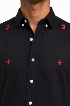 Black Embroidery Shirt