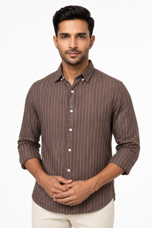 Brown Stripe Shirt