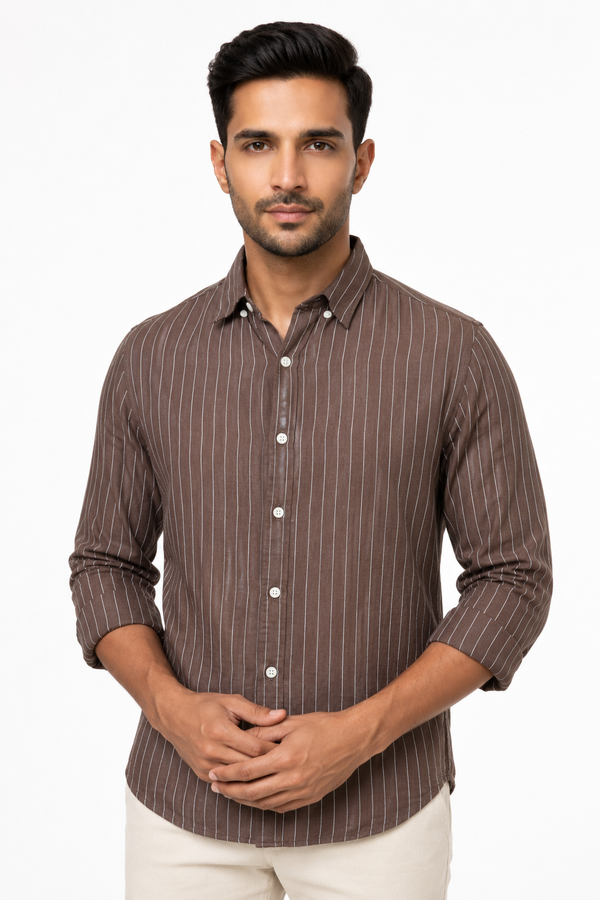 Brown Stripe Shirt