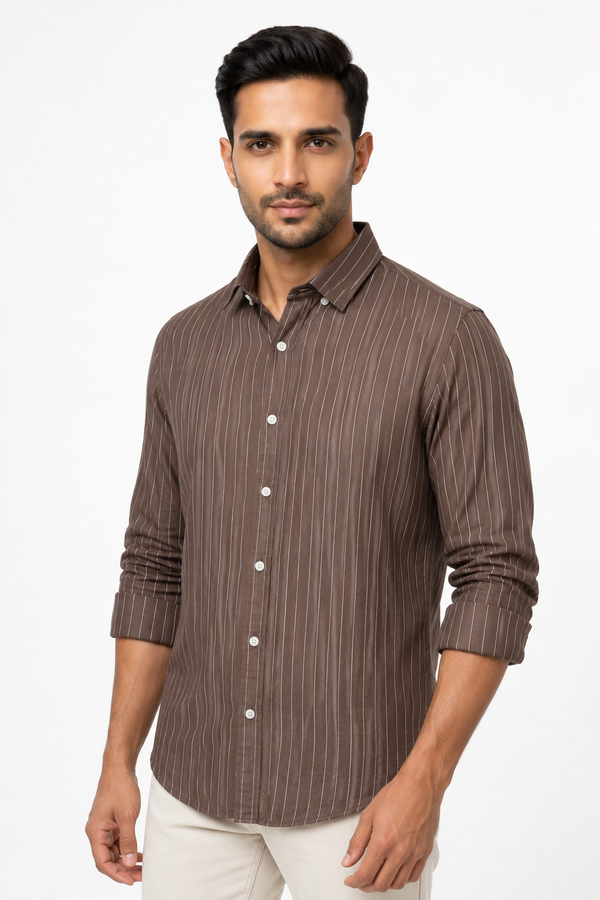 Brown Stripe Shirt