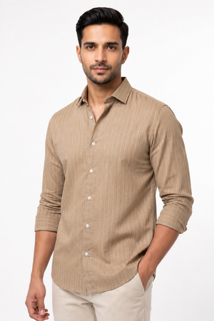 Cream Stripe Shirt