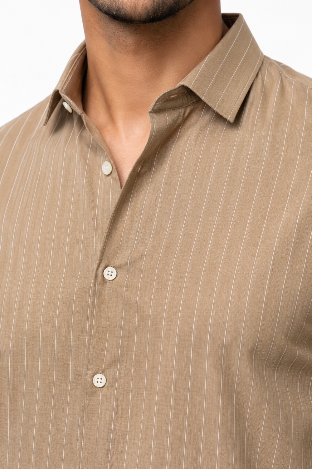 Cream Stripe Shirt