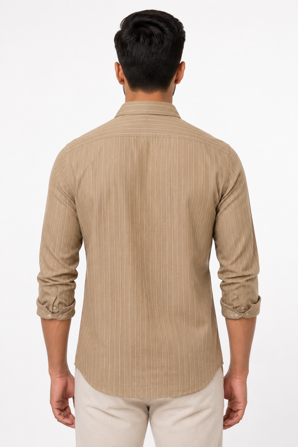 Cream Stripe Shirt