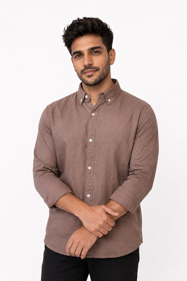 Light Brown Linen Shirt