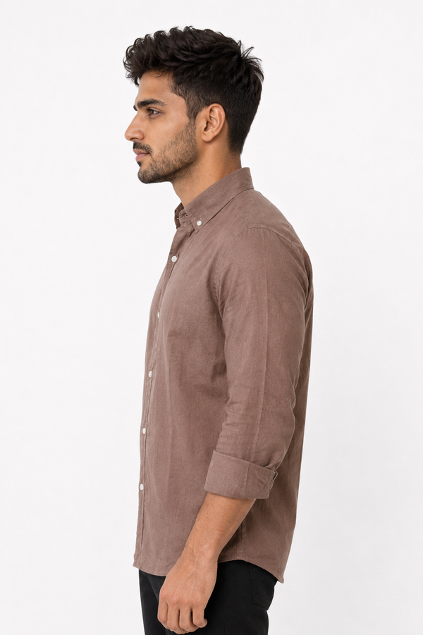 Light Brown Linen Shirt