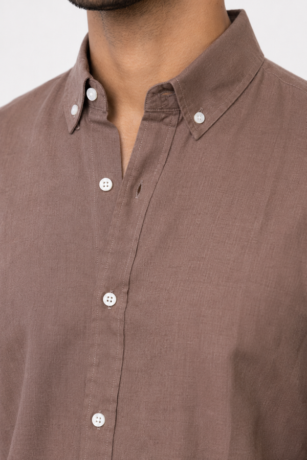 Light Brown Linen Shirt