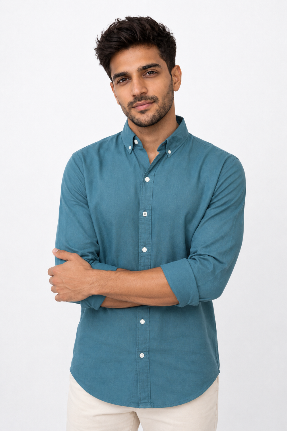 Pastel Green Linen Shirt