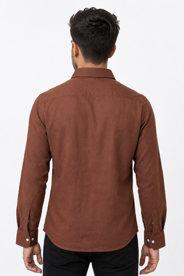 Dark Brown Linen Shirt