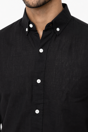 Black Linen Shirt