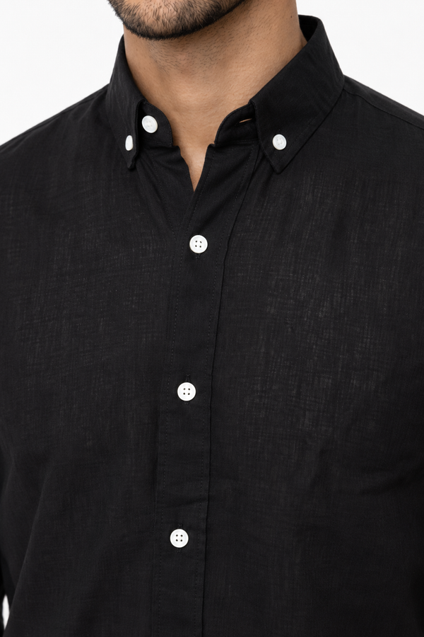 Black Linen Shirt