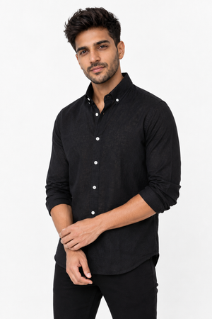 Black Linen Shirt